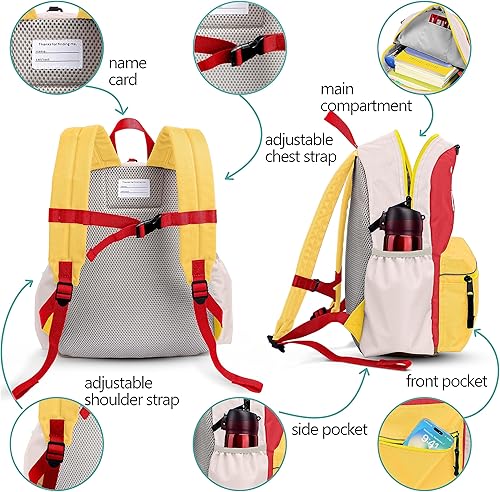 Miniatura 6 de Mochila para niños pequeños de 1 a 3 años mochila para bebé con correa para niños y niñas, arnés antipérdida para caminar, T-pequeño pato-S, Pre-k