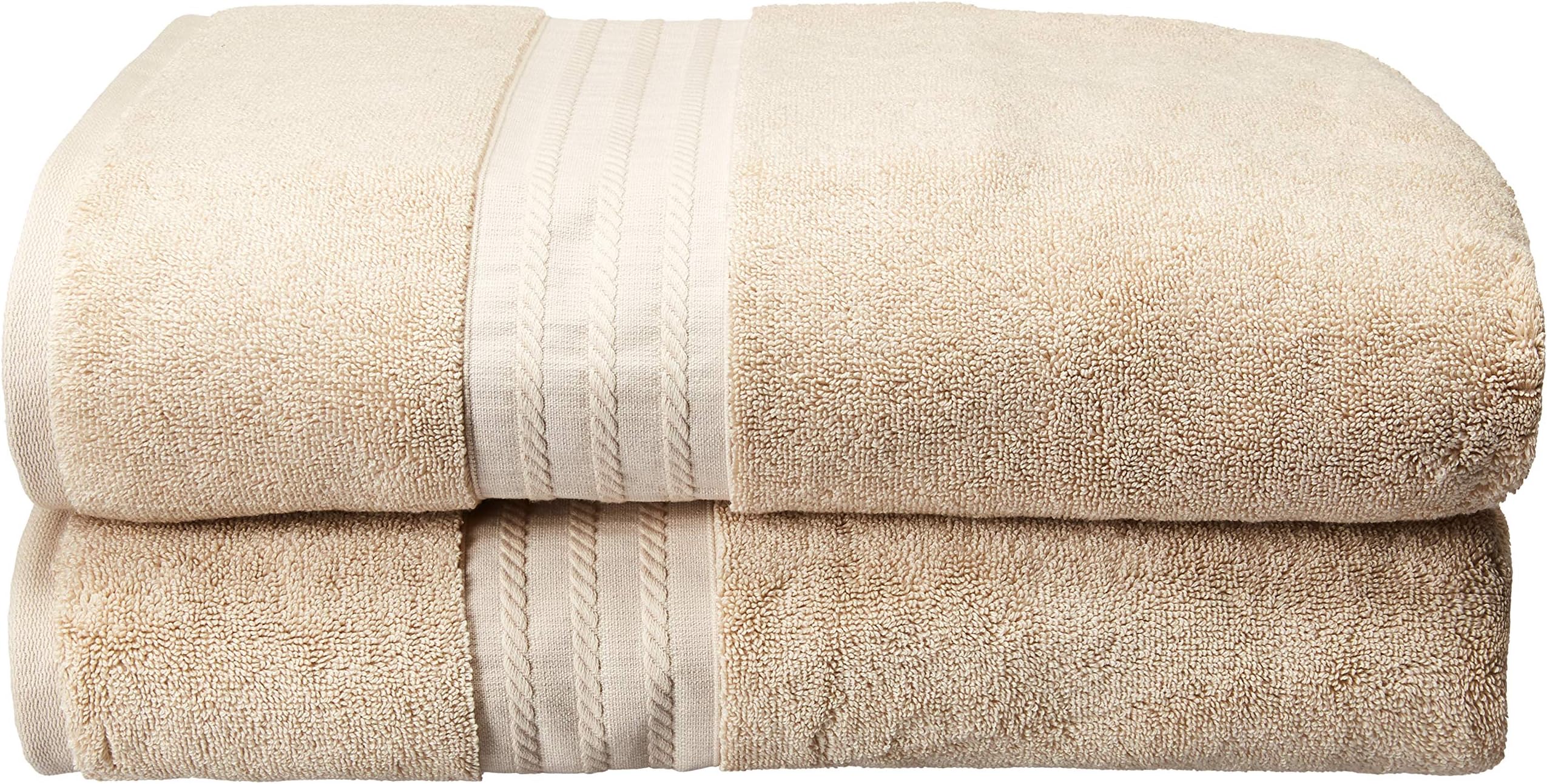 Crowning Touch Luxury Turkish Cotton 2-piece Towel Set, Sand