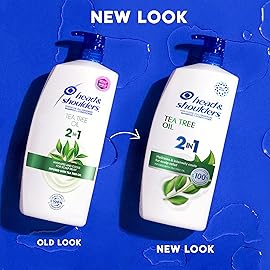 Head & Shoulders Anti-Dandruff Shampoo and Conditioner, Tea Tree Oil 2-in-1 Twin Pack, 1% Pyrithione Zinc, Tea Tree Shampoo with Cooling, Refreshed Scalp, 32.1 fl oz Each