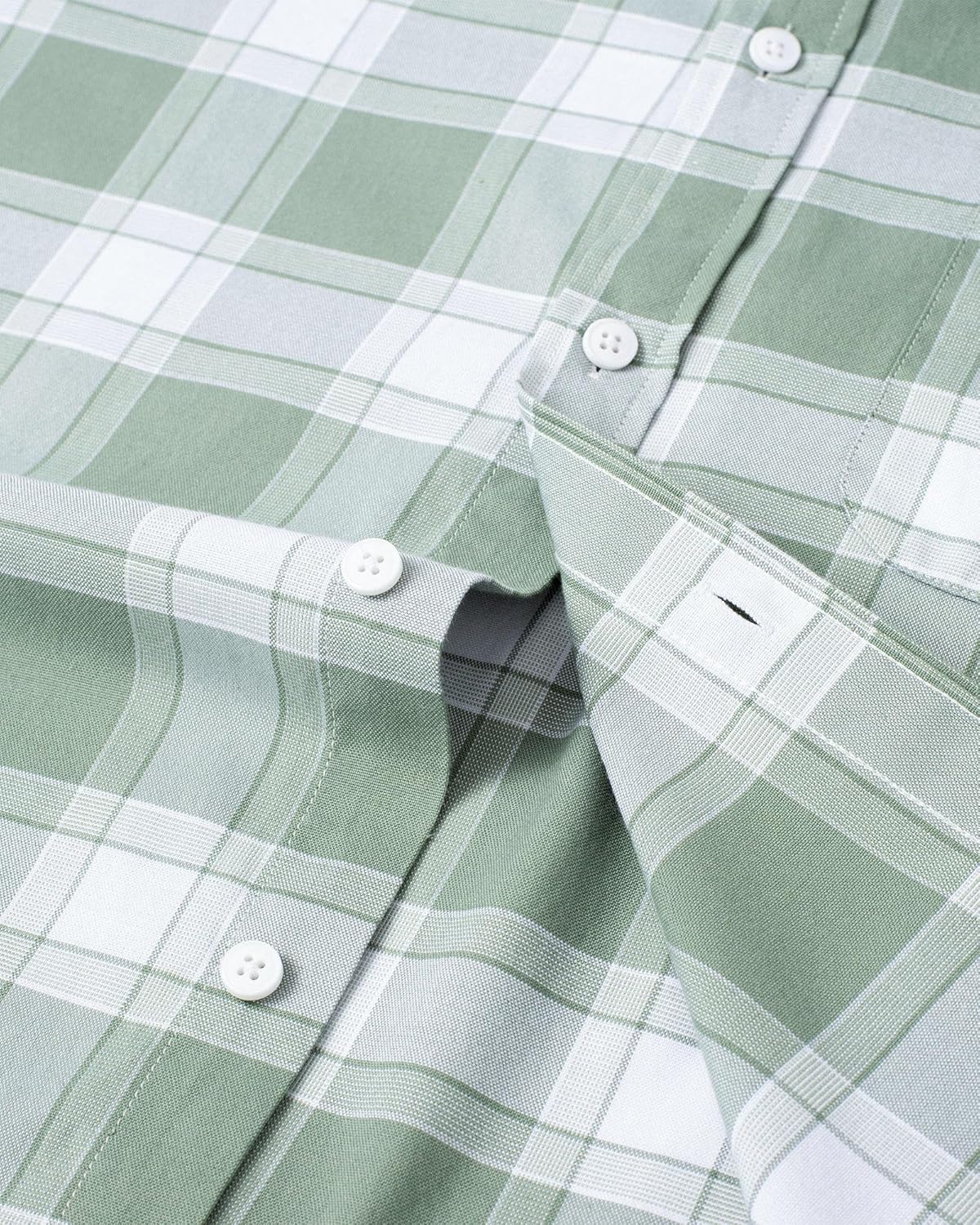 Alimens & Gentle Mens Solid Oxford Shirt Long Sleeve Dress Shirt Work Casual Button Down Shirts with Pocket - Image 6