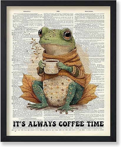 Miniatura 77 de Poster Master Póster de arte de diccionario – Impresión de rana retro con auriculares – Arte de rana – Arte musical – Arte moderno – Arte moderno –