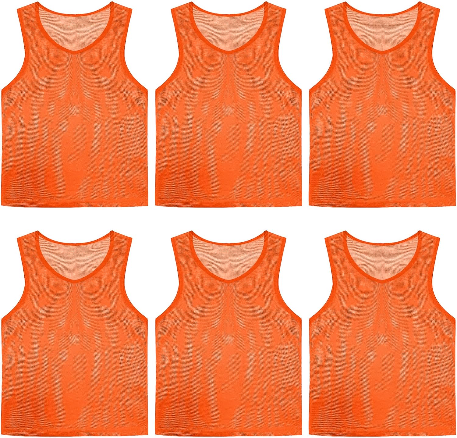 Pinnies Set of 6,Mesh Practice Jersey Scrimmage Vest Team Football Soccer Training Bibs for Sports Adult Child Youth