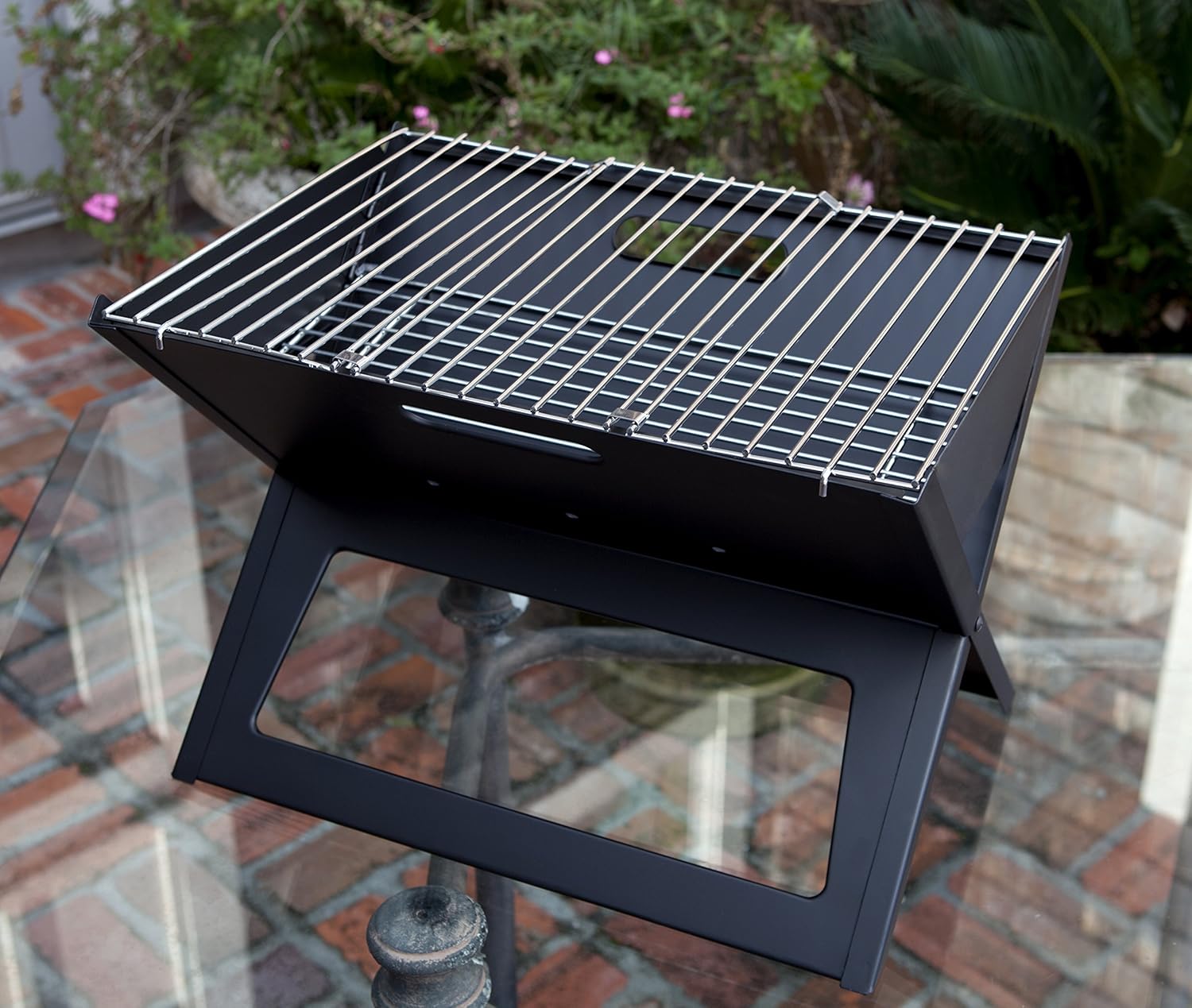 Fire Sense Notebook Charcoal BBQ Grill + KINGSFORD Heavy Duty Deluxe Charcoal Chimney Starter