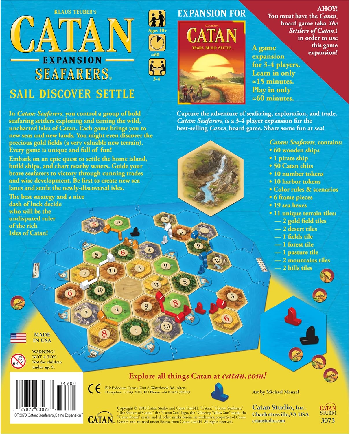 CATAN Seafarers Board Game EXPANSION – Explore, Settle, and Conquer New Isles! Strategy Game, Family Game for Kids and Adults, Ages 10+, 3-4 Players, 60 Minute Playtime, Made by CATAN Studio