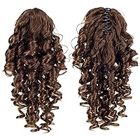 Vista 10 de SWACC - Extensiones de cola de caballo de 12 pulgadas con clip de pinza, cabello sintético rizado