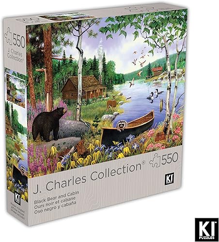 Miniatura 9 de J. Charles - Rompecabezas de 550 piezas para adultos, sillas Adirondack y fuego de 24 x 18 de KI Puzzles, 02633-SB