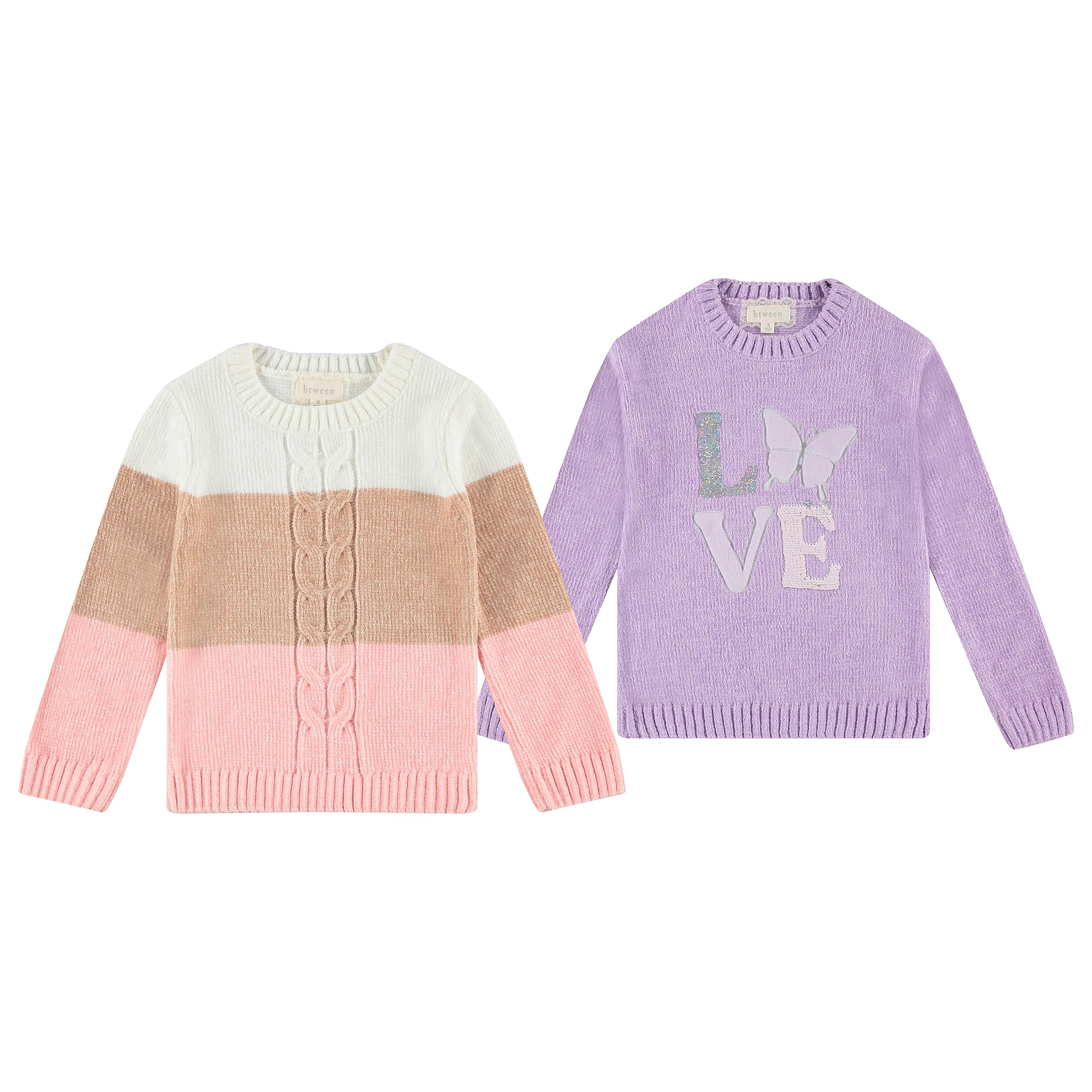 BTweenGirls' 2-Pack Sweaters: The Ultimate Duo of Cute & Cozy! Perfect for Sizes 6-12, Choose from Adorable Styles!
