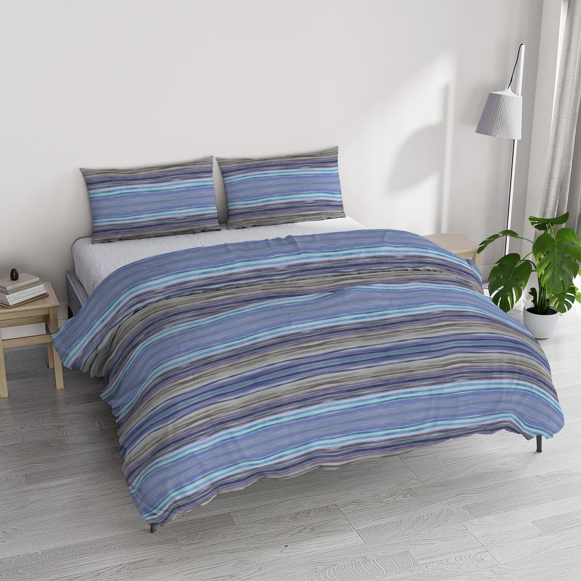 Housse de couette Rio Blue fabriquée en Italie pour lit double