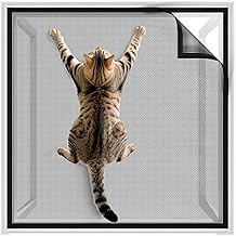 BKSAI Mosquito Net Window Resistant Cats Mosquito Net Cuttable No Drilling Reinforced Window Net Protection Cats, 130 x 100 cm Scratch-Resistant Mosquito Net for Windows Anti-fall Pets
