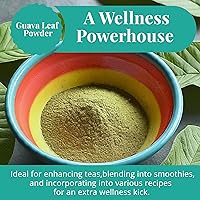 Vista 8 de Hojas de guayaba secas de 2.6 onzas, hojas de guayaba secas, hoja de guayaba seca natural, té de hojas sueltas, sin OMG, sin aditivos, sin cafeína.