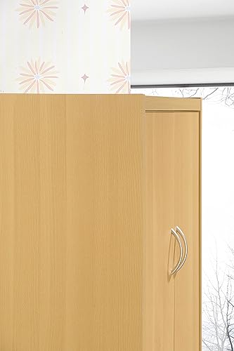 Miniatura 33 de Hodedah Despensa de cocina de 4 puertas con cuatro estantes, color blanco Blanco,Gris chocolate,Hayedo,Roble gris,Haya