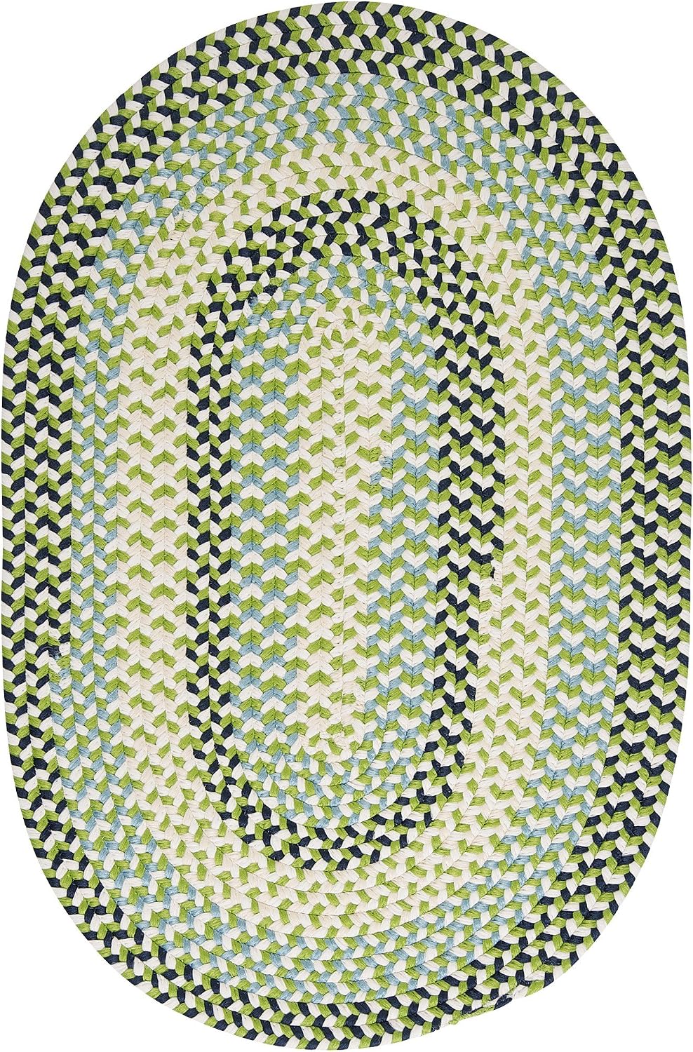 Colonial Mills Carousel Polypropylene Braided Rug, 8-Feet by 11-Feet, Neon Navy