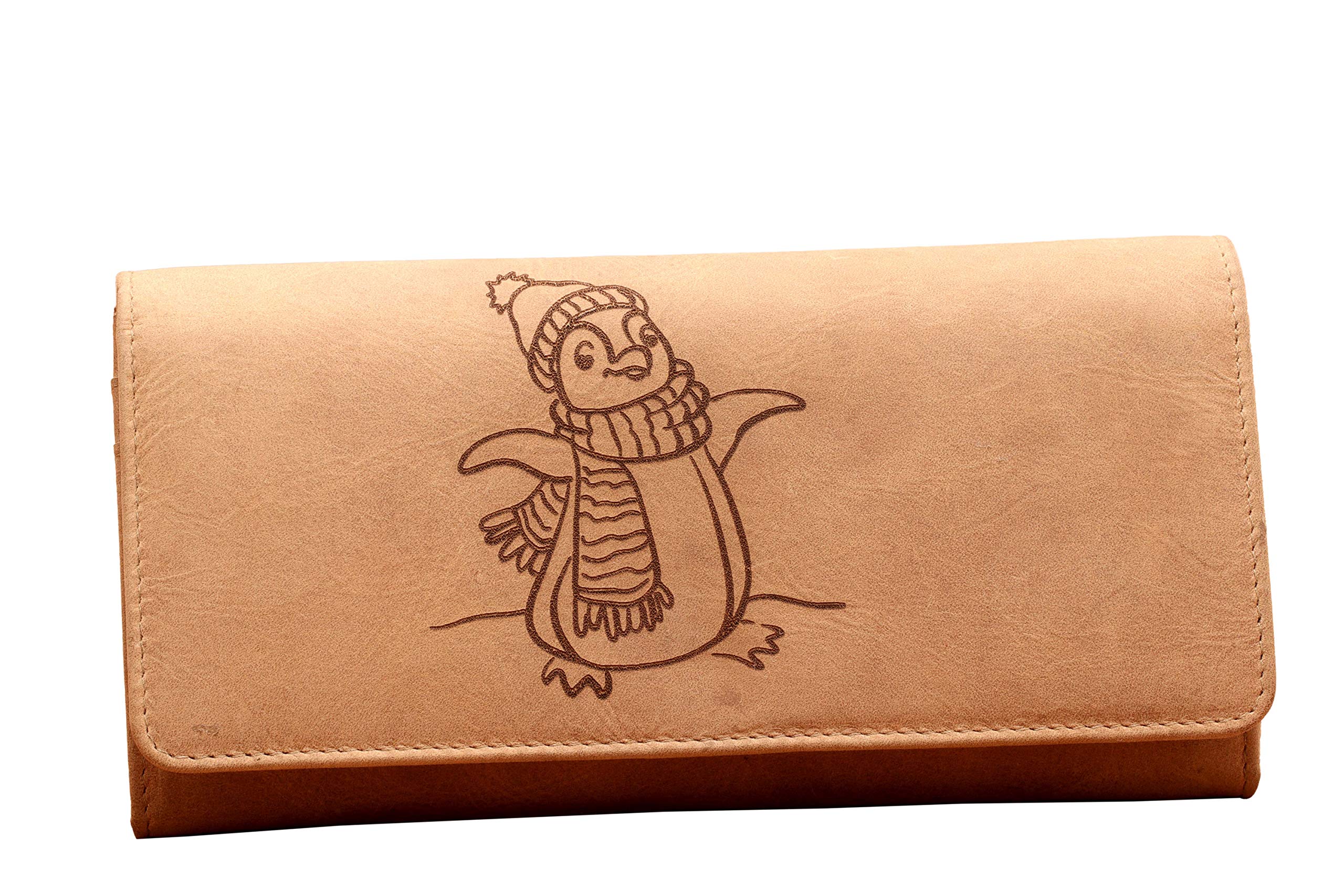 Karmanah You're The Coolest Genuine Leather Wallet, (Flap) Tan