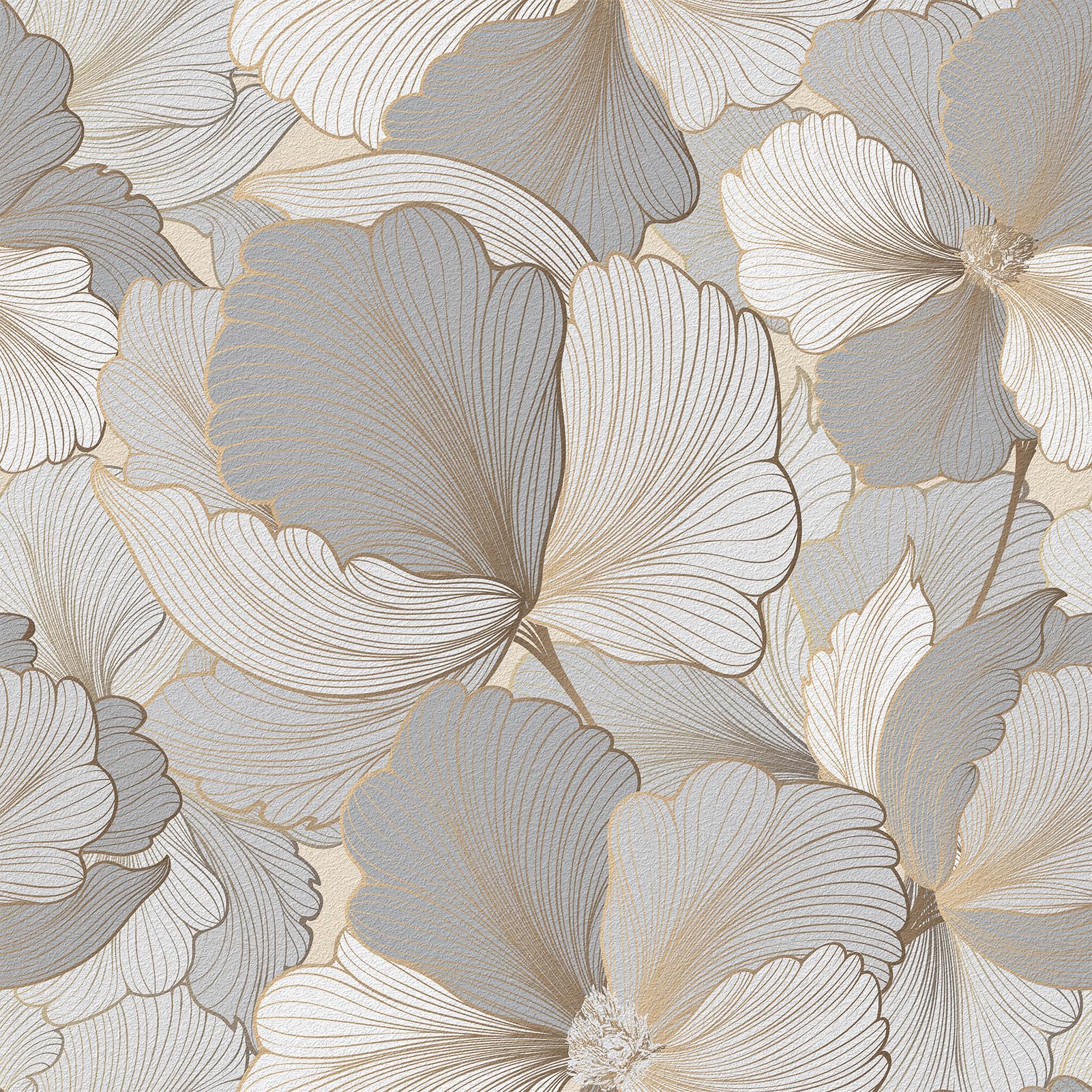 Papel Pintado Flores Beige Gris Vinilo Adhesivo Muebles Papel De Pared Decorativos Vinilo Para Muebles De Cocina Papel Pintado Autoadhesivo Para SalóN Armarios Impermeable44,5cm X 1000cm