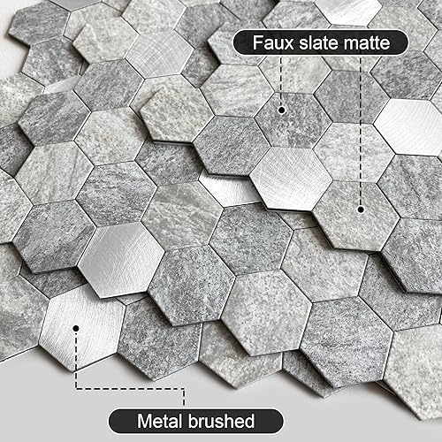 Miniatura 10 de BeNice Azulejos de loseta en muro para cocina, calcomanías de azulejos para despegar y pegar en azulejos de baño para paneles de azulejos de pared,