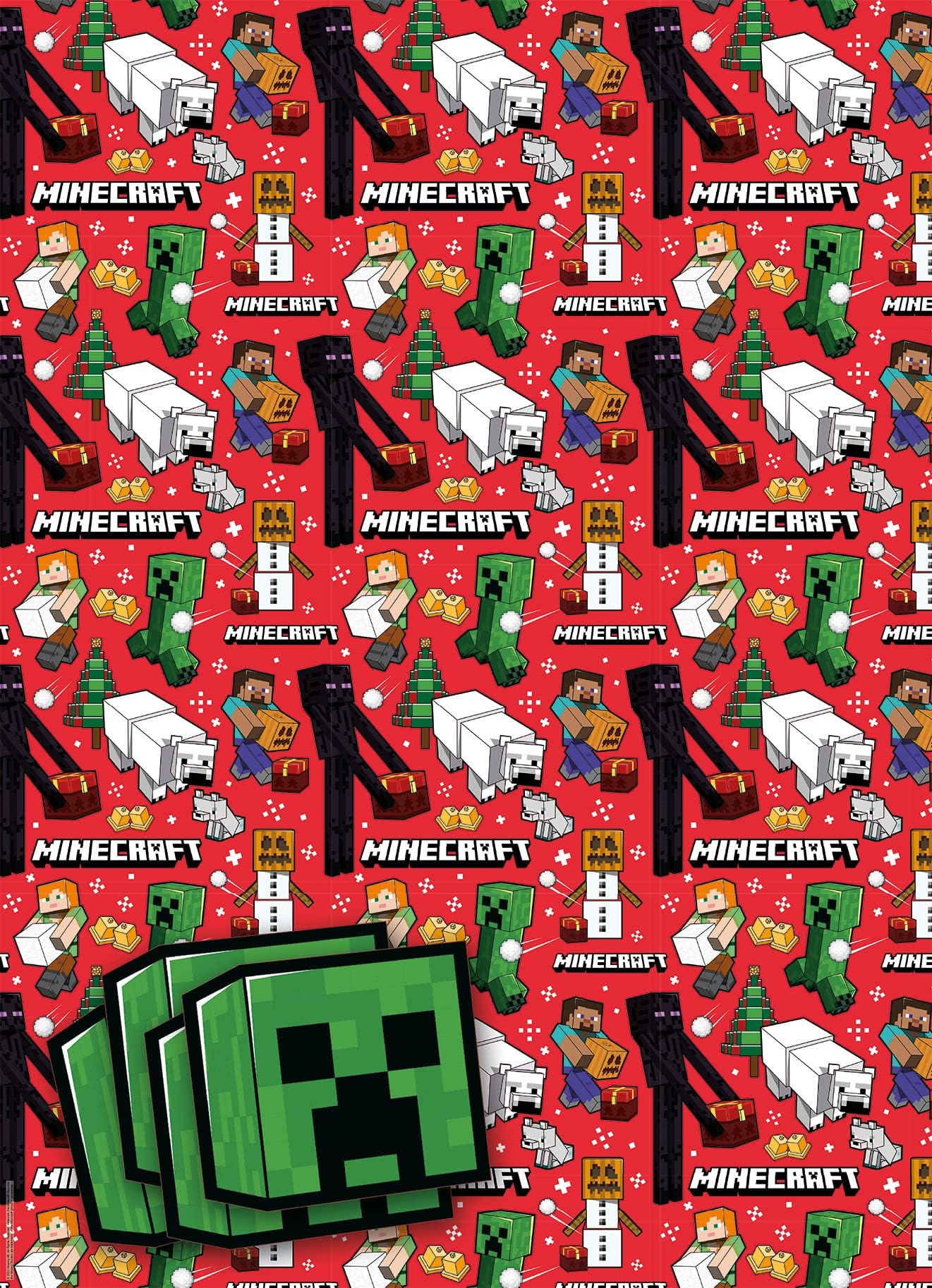 Minecraft Cobblestone Wrapping Paper Health & Household