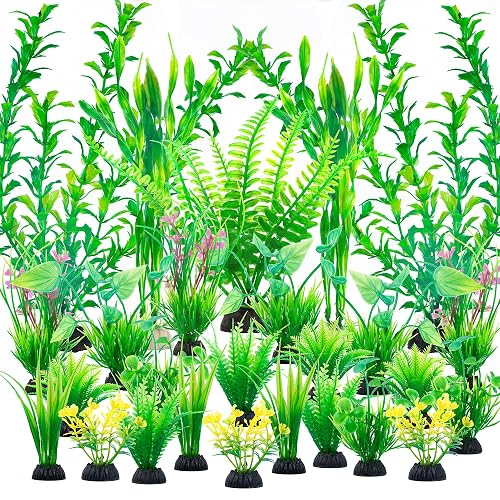 Ameliade Aquarium Artificial Plastic Plants 26PCS