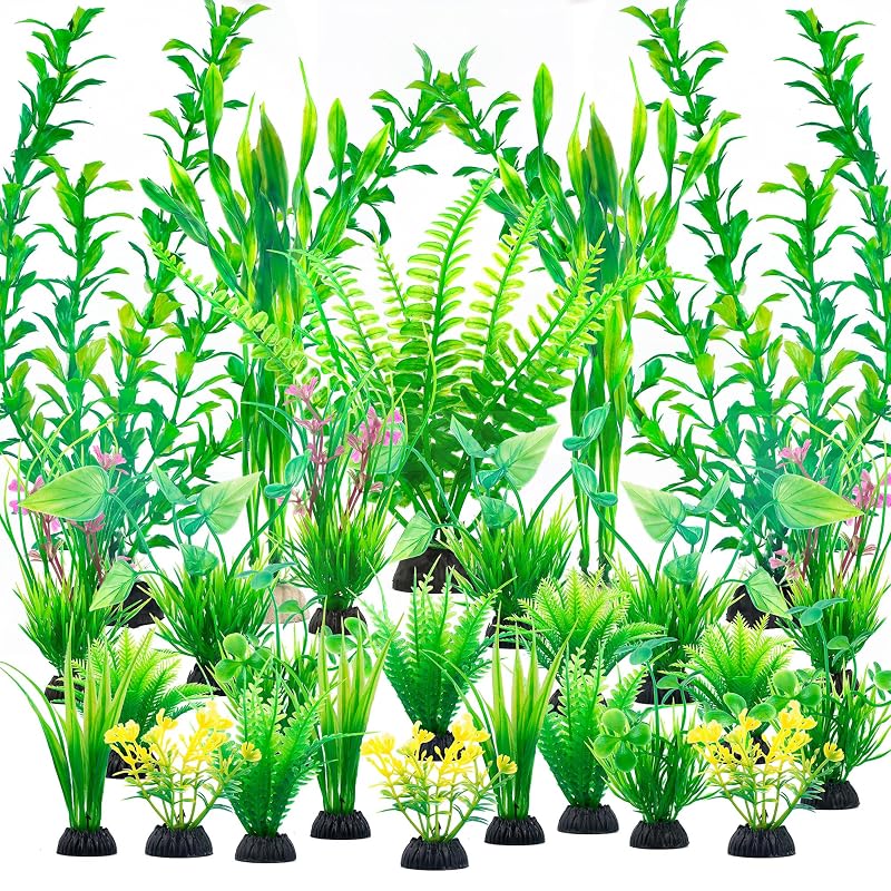 Plantas Artificiais de Plástico para Aquário Ameliade, 26 Peças