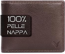 Men's Slim Leather Wallet with RFID Blocking – Men's Coin Purse – Men's Card Holder – Genuine Leather Men's Wallet