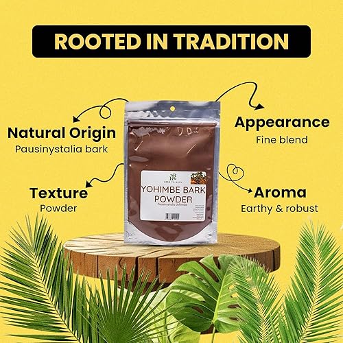 Miniatura 5 de Yohimbe Bark Powder  Pausinystalia Johimbe  Wildcrafted  4oz