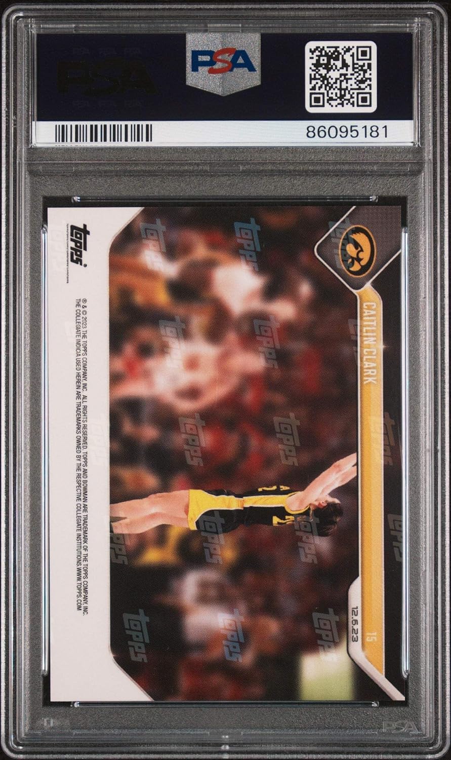 Graded 2023 Topps Bowman U Now Caitlin Clark #15 Rookie RC Basketball Card PSA 10 Gem Mint