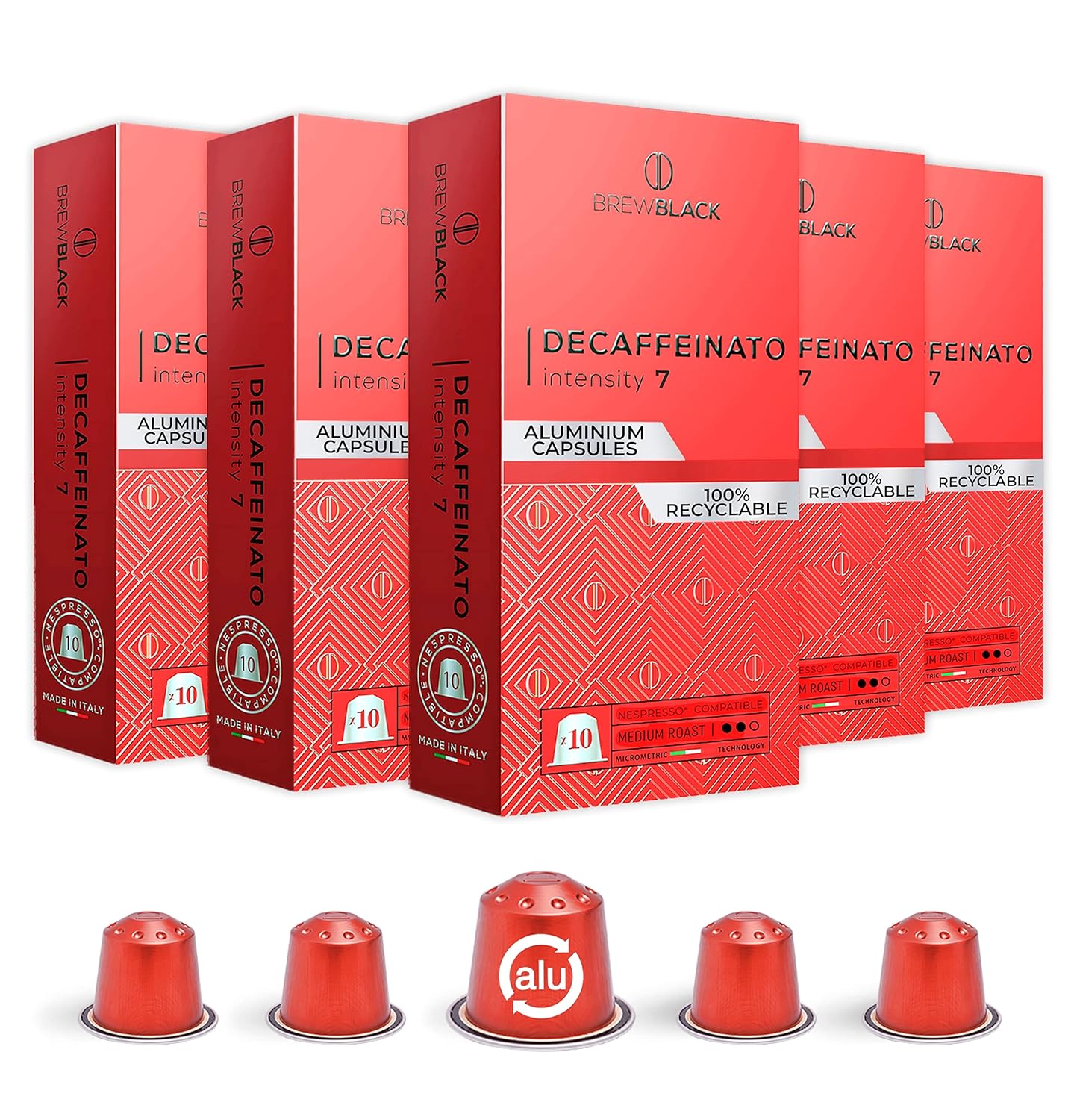 BrewBlack Decaffeinato 50 Aluminium Coffee Pods Nepal Ubuy