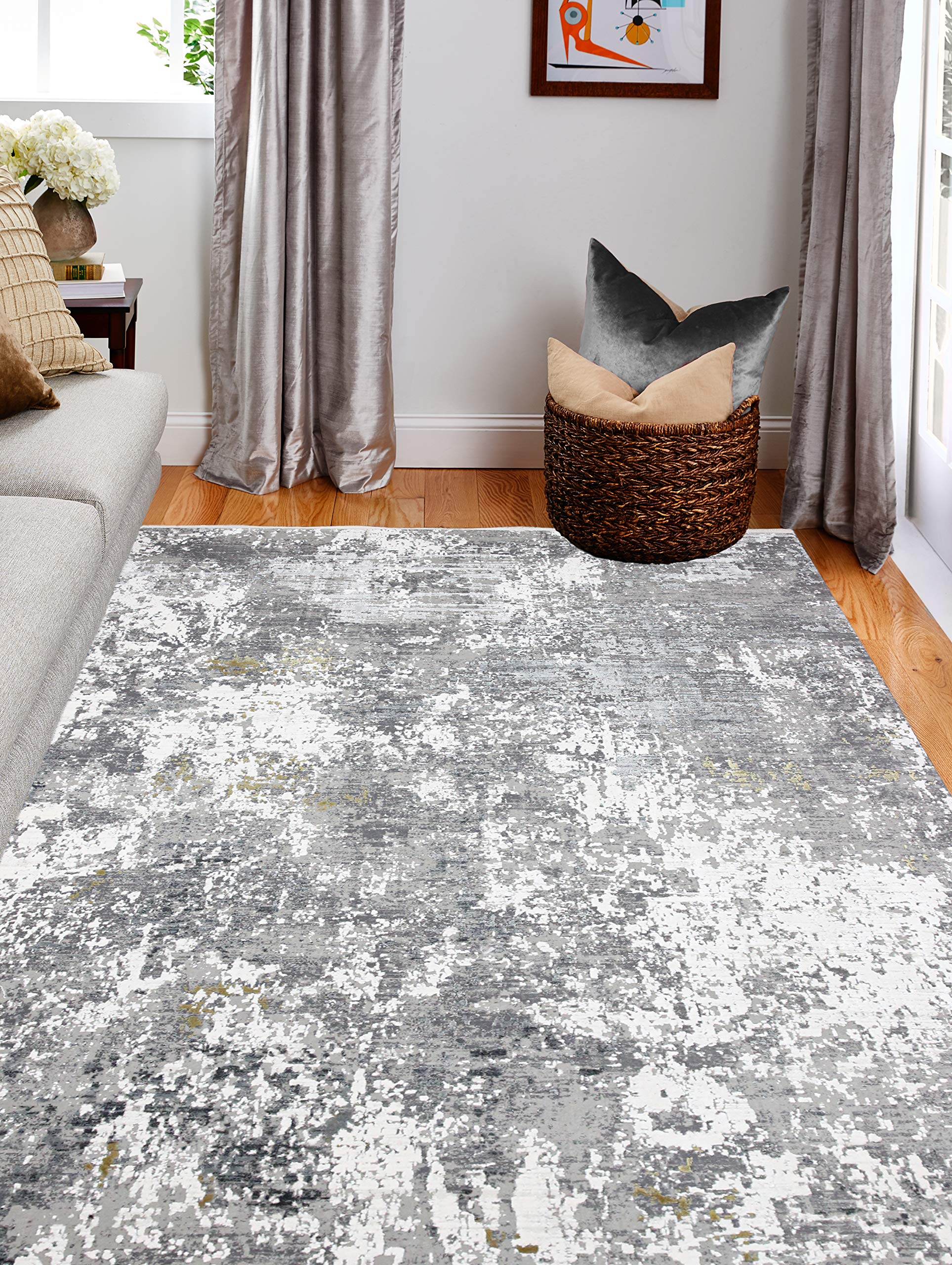 Bashian Allure Power Loom Ivory/Grey Area Rug