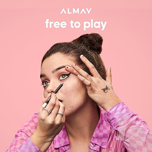 Miniatura 6 de Almay - All-Day Intense Gel Eyeliner, Lápiz de ojos cremoso de larga duración, resistente al agua y a la decoloración, fácil de afilar, 150
