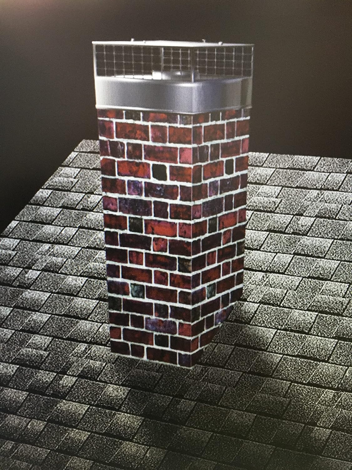Red Brick 3 Chimney Housing Kit - 18" x 18" x 48" by American Chimney Supplies