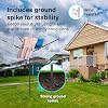 Vivo Technologies 4 Arm 50M Rotary Washing Line Heavy Duty Clothes Airer Dryer for Outdoor & Garden, Folding Large Rotary Clothes Line with Metal Ground Spike and Cover, Black