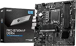 Placa Mãe Msi Pro B760m-p, DDR4, Chipset B760, Intel, LGA 1700, ATX, HDMI, Displayport, VGA, M.2