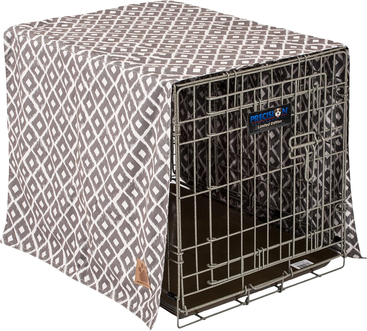 Petmate Precision Pet SnooZZy Ikat Crate Cover Gray