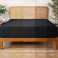 Vista 7 de Bare Home Sábana bajera ajustable de lujo 100% rayón hecho de bambú tamaño individual - Bolsillos profundos - Sábana refrescante - Transpirable