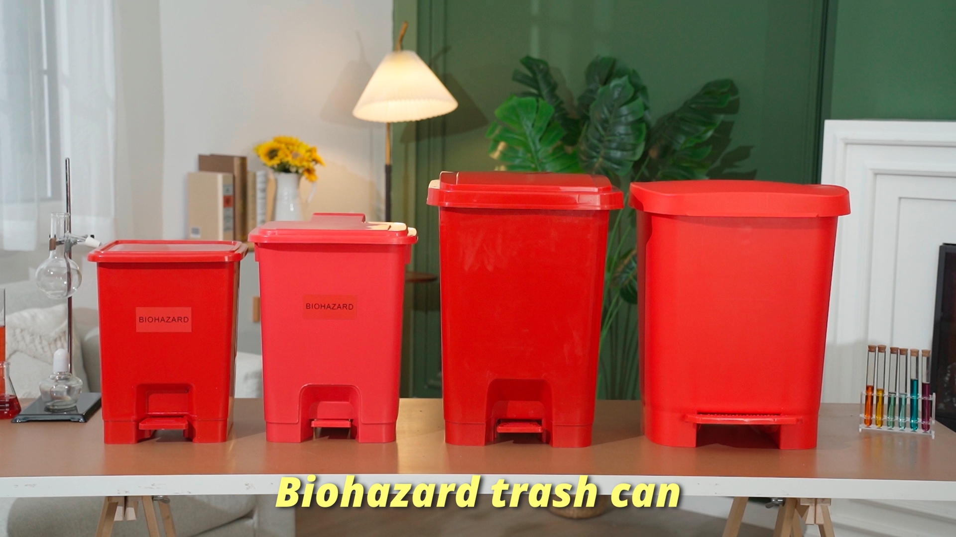 Amazon.com: Geiserailie 1 Set 4 Gallon Biohazard Trash Can with