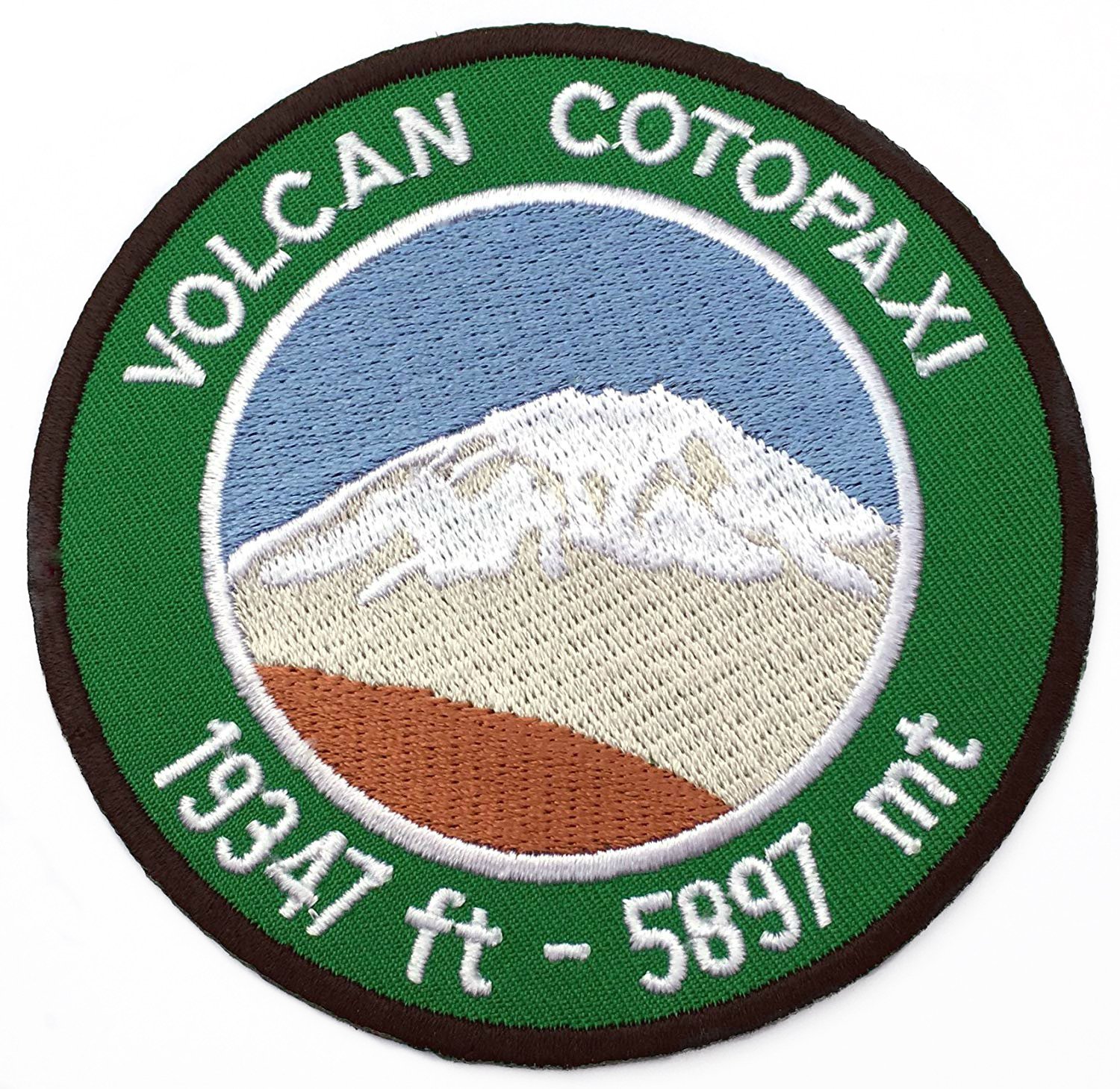 Cotopaxi Patch (3.5 inch) Volcano Andes Mountains Ecuador Embroidered Iron/Sew on Badge DIY Trek Applique by Karma Patch