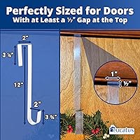 Vista 2 de Gancho de corona que no se raya, 100 % transparente, de 12 pulgadas. Ganchos de corona de Navidad para decoraciones de otoño, Halloween