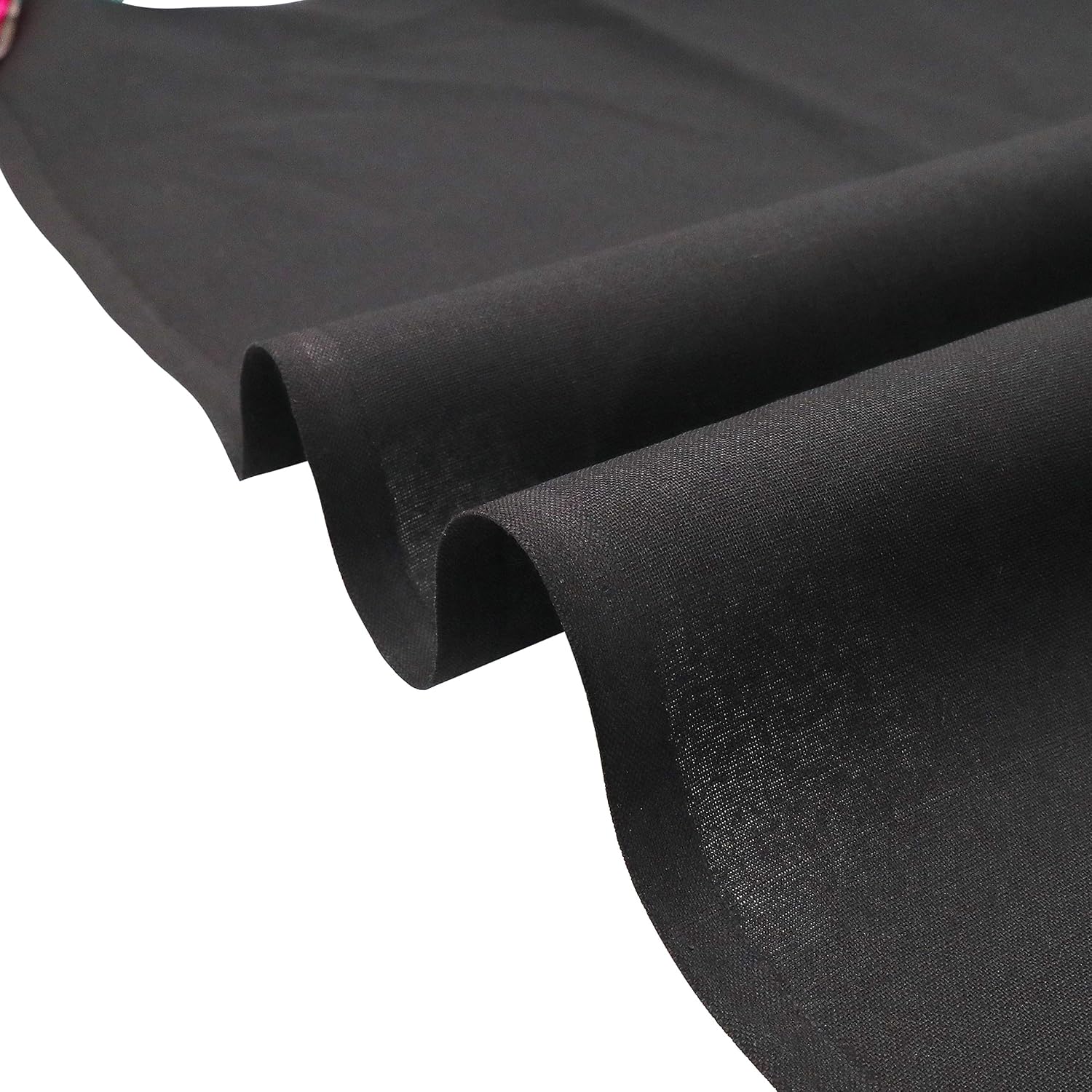 ZAIONE Solid Colors Fabric Black Cotton Fabric by The Yard 43" Quilting Sewing DIY Art Crafts Patchwork