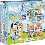 Spin Master Games, Bluey Puzzles 12-Pack, Jigsaw Puzzles for Preschoolers, Ages 4 & Up