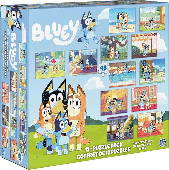 Spin Master Bluey Puzzles 12-Pack Rompecabezas para Preescolar miniatura 6