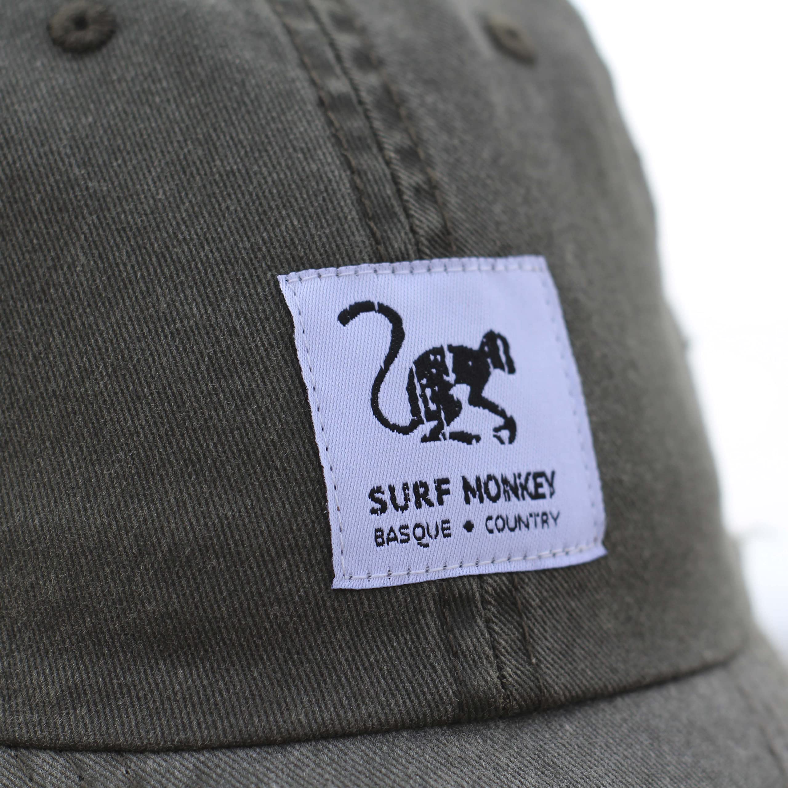 DRESSED IN MUSIC PLAY WITH ME Berretto Baseball Classic Surf Monkey® – Berretto Dad in cotone senza struttura – Look invecchiato