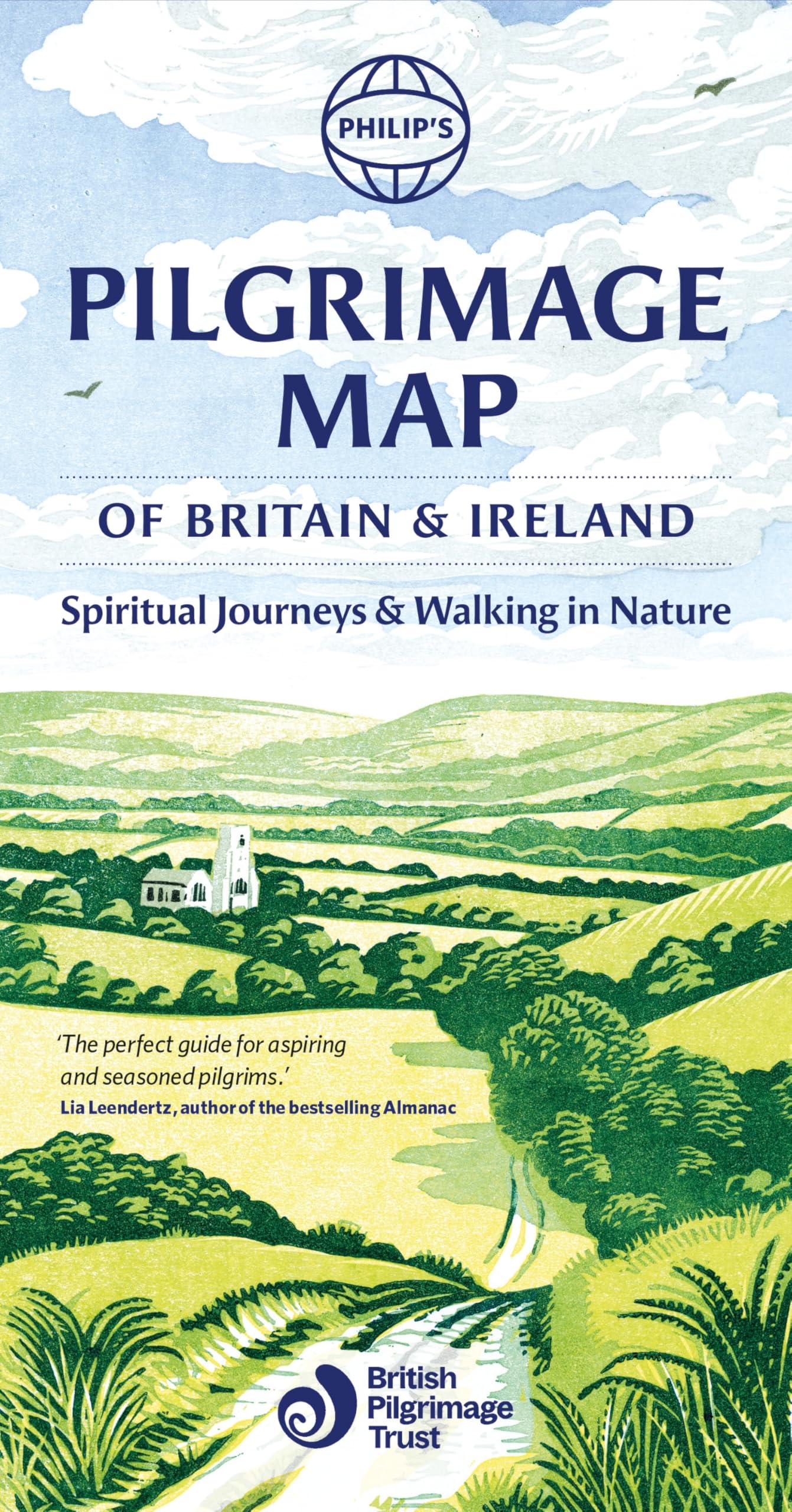 Philip’s Pilgrimage Map of Britain and Ireland: Spiritual Journeys and Walking in Nature (Philip's Sheet Maps)