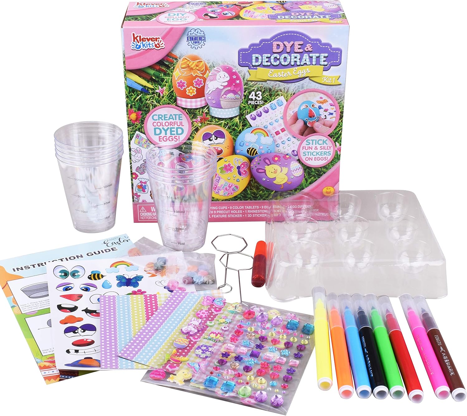 Amazon Klever Kitsイースターエッグ染料キット DIYイースターエッグデコレーションキット イースターテーマパーティー