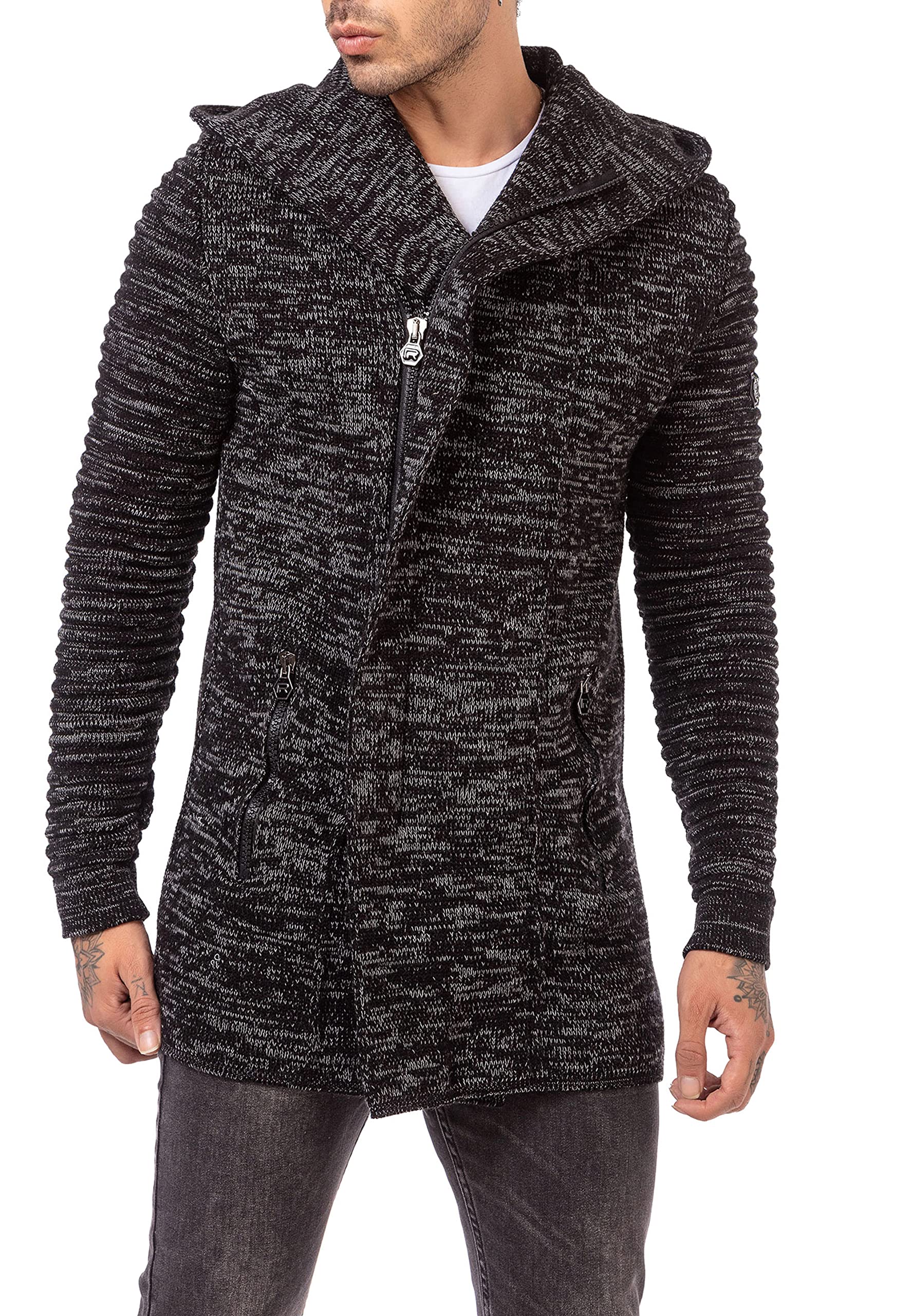 Redbridge Cardigan Herren Mantel Lange Strick-Jacke