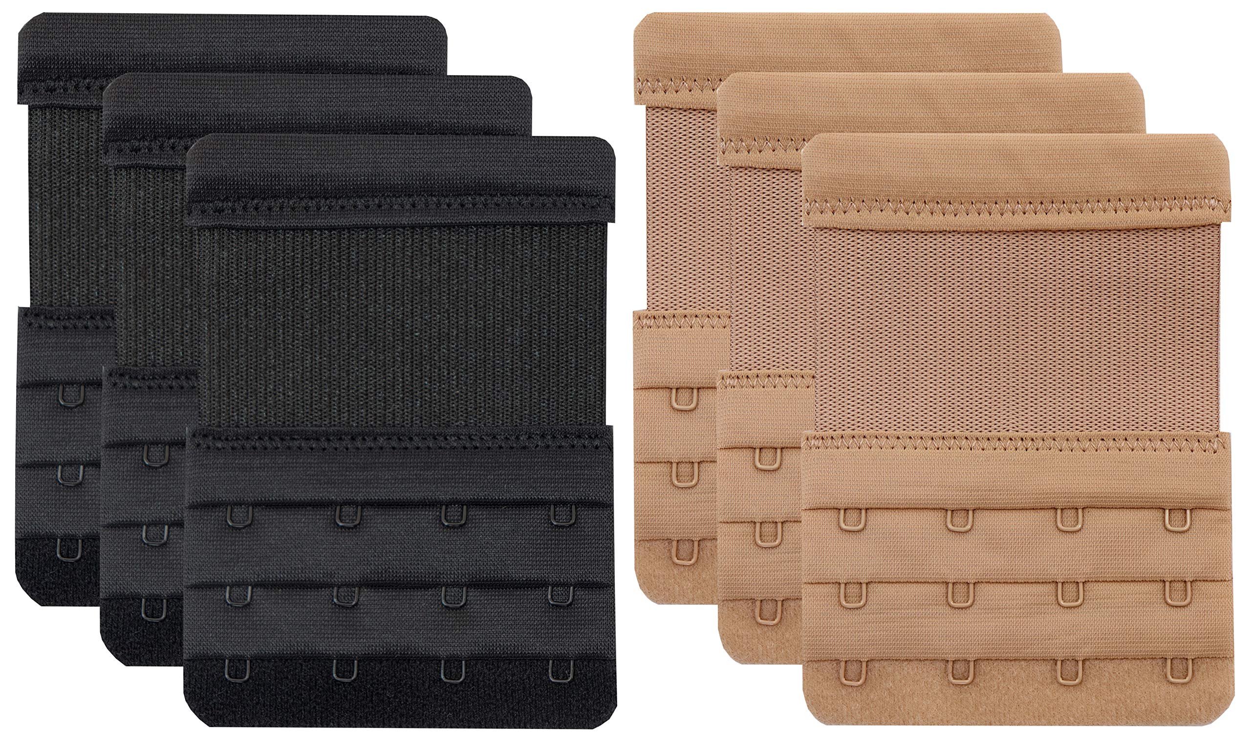 Tamlien 4 Hook Bra Extenders,Stretchy Soft Comfortable Bra Strap Extender