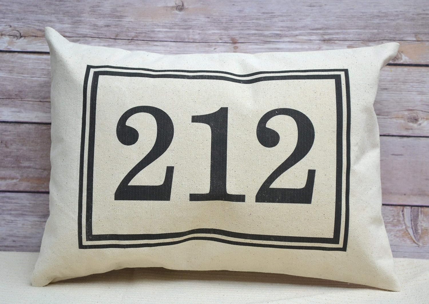 Personalized Area Code Number Cotton Pillow Personalized with Your Unique Number That is Special to You 2nd Anniversary