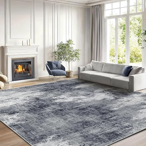 AMADA HOMEFURNISHING 8x10 Modern Abstract Rug (Grey)