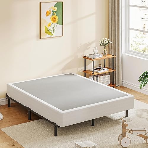 Miniatura 4 de EZBeds Somier de caja King de metal de 7 pulgadas, base de colchón tamaño King con funda de tela, fácil montaje, sin ruido, antideslizante