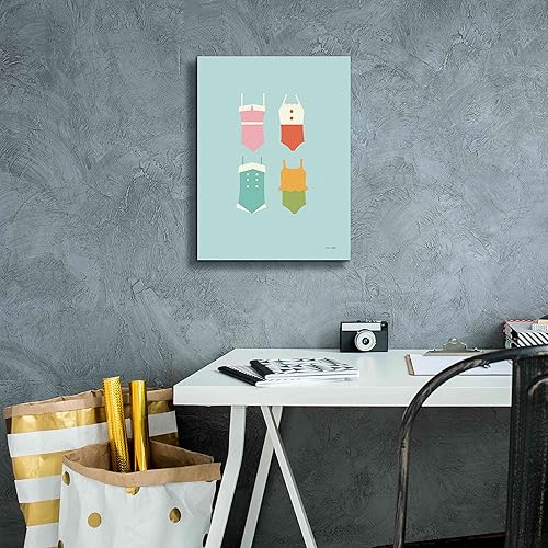 Miniatura 7 de Epic Graffiti Ann Kelle Designs - Lienzo decorativo para pared, diseño de trajes de baño de verano, 12 x 16 pulgadas