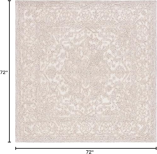 Miniatura 13 de MARTHA STEWART x Safavieh MSR3532M - Alfombra de lana contemporánea, hecha a mano, 8 x 10 pies, color marfil/azul