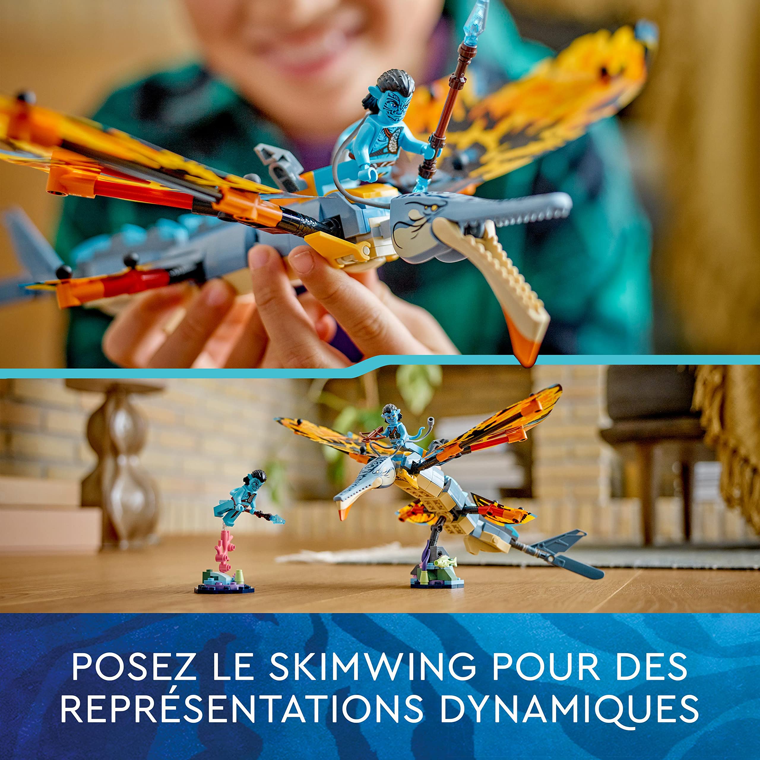 LEGO Avatar L’Aventure du Skimwing - Jouet avec Minifigurines de Jake Sully et Tonowari et Animal du Film : La Voie de l'eau 2022 - Idée Cadeau pour Garçons et Filles 75576